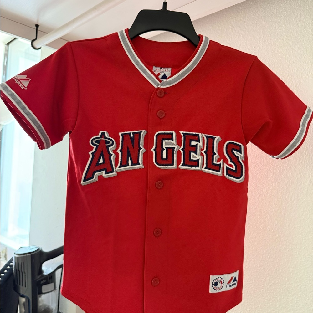Majestic Red Angels Baseball Jersey